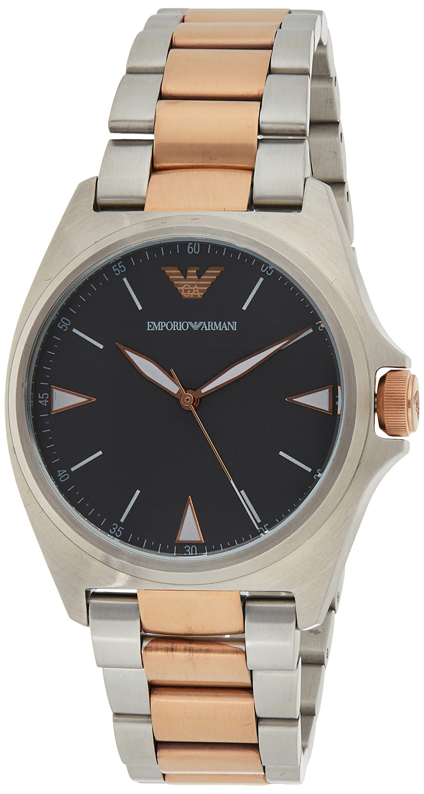 EMPORIO ARMANI アルマーニ　ウォッチ　クォーツ　シルバーグレー Amazon.co.jp: Armani クォーツグレーダイヤル ステンレス